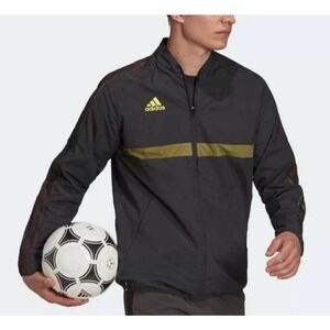 Adidas Messi Track Jacket 2XL Mens Soccer Football Full Zip Black Sporty Casual